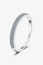 Moissanite 925 Sterling Silver Half-Eternity Ring - Ladyez