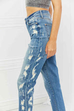 Judy Blue Laila Full Size Straight Leg Distressed Jeans - Ladyez