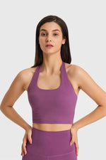 Breathable Halter Neck Sports Bra - Ladyez