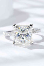 5.52 Carat Moissanite Side Stone Ring - Ladyez