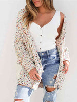 Multicolored Open Front Cardigan - Ladyez