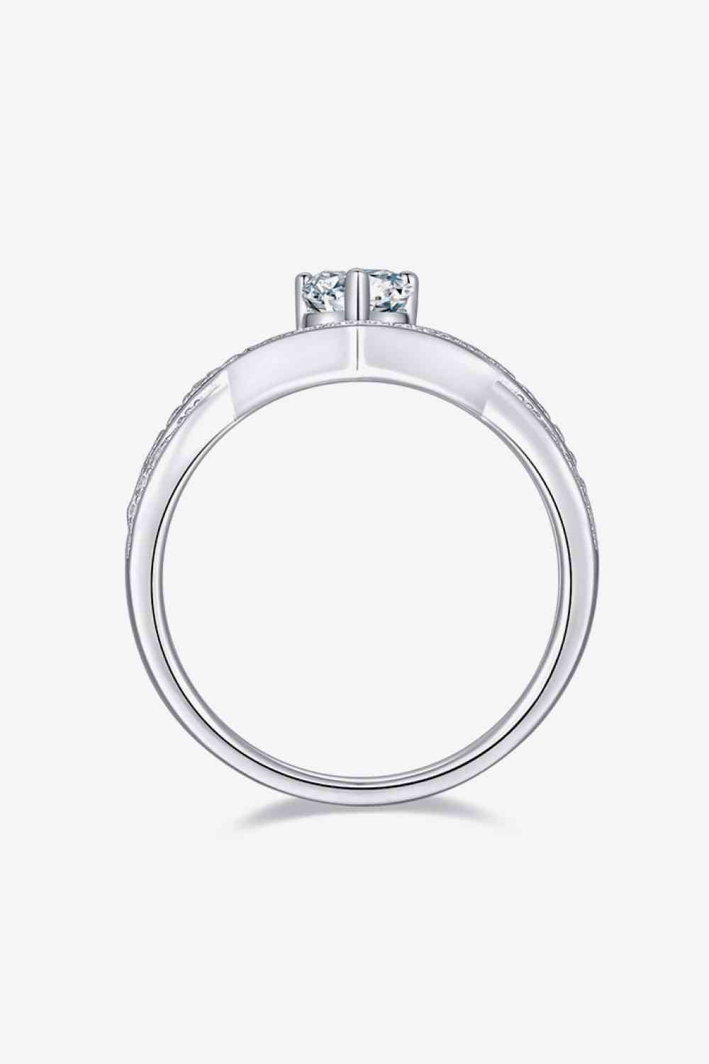 1 Carat Moissanite Teardrop 925 Sterling Silver Ring - Ladyez