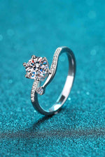 On My Mind 925 Sterling Silver Moissanite Ring - Ladyez
