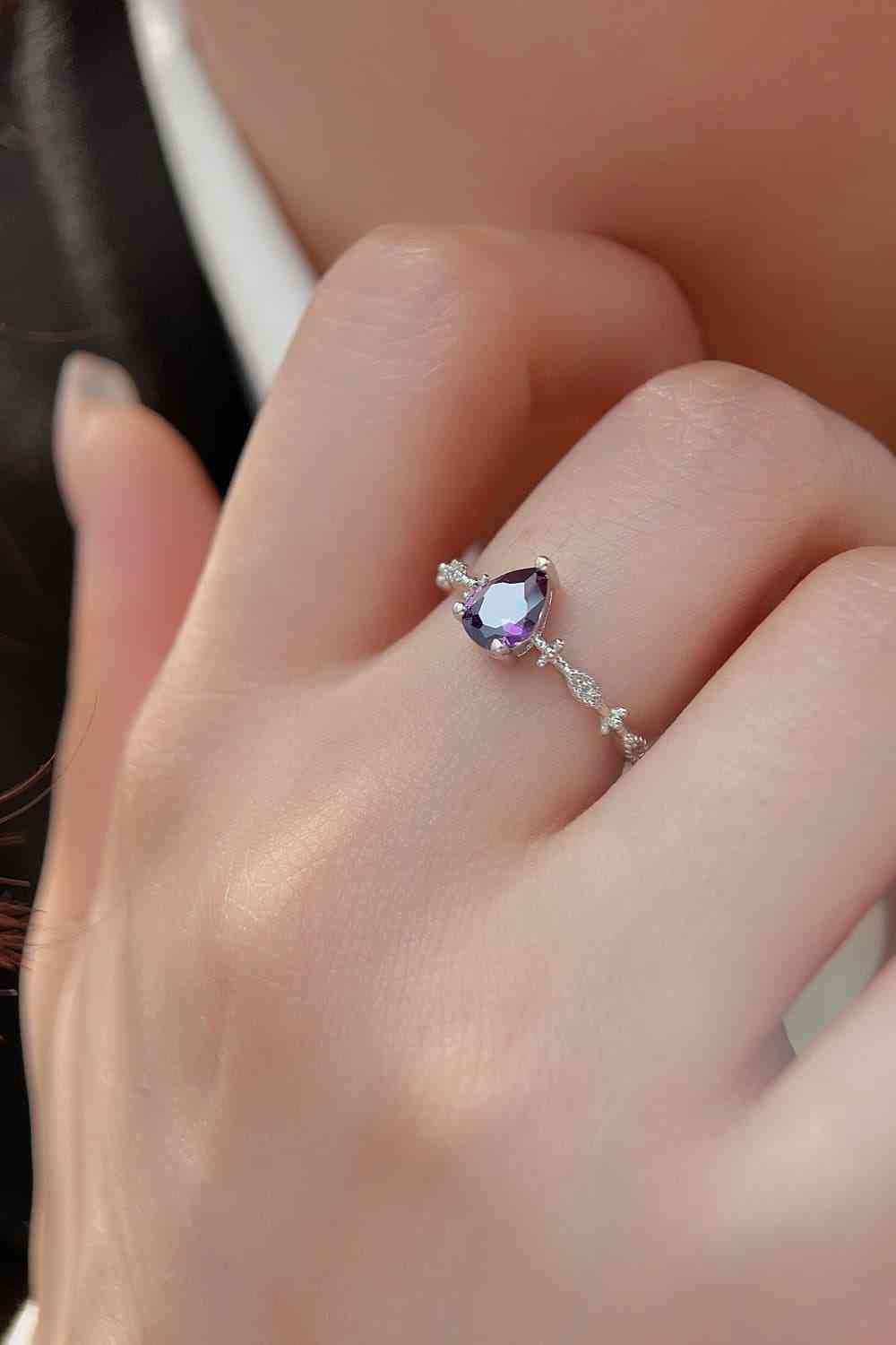 Amethyst 925 Sterling Silver Ring - Ladyez