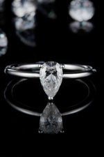 1 Carat Moissanite 925 Sterling Silver Solitaire Ring - Ladyez