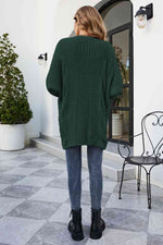 Open Front Dolman Sleeve Cardigan - Ladyez