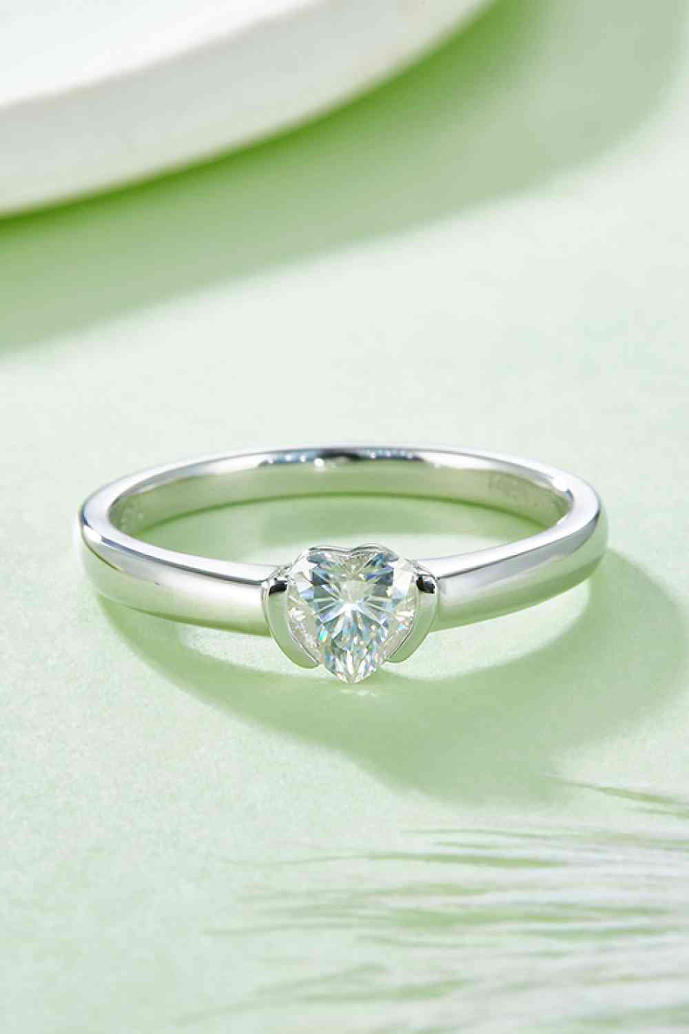 Moissanite 925 Sterling Silver Solitaire Ring - Ladyez