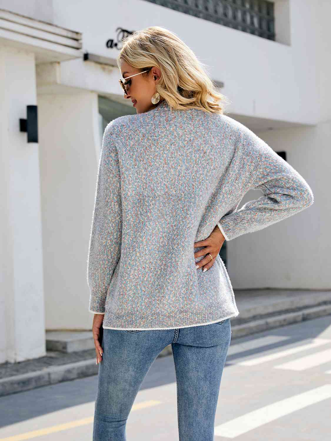 Button Down V-Neck Cardigan with Pockets - Ladyez
