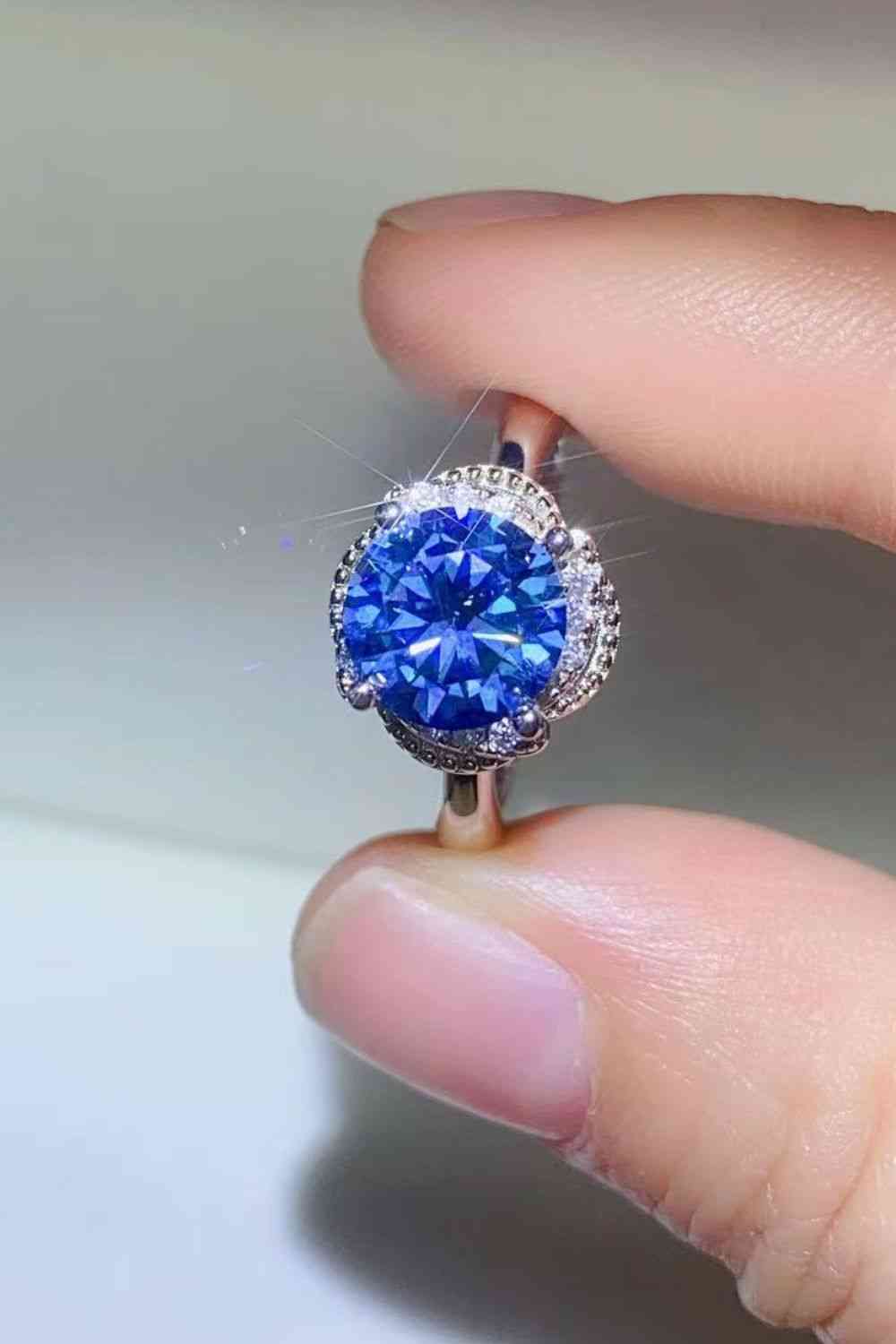 2 Carat Moissanite Contrast 925 Sterling Silver Ring - Ladyez