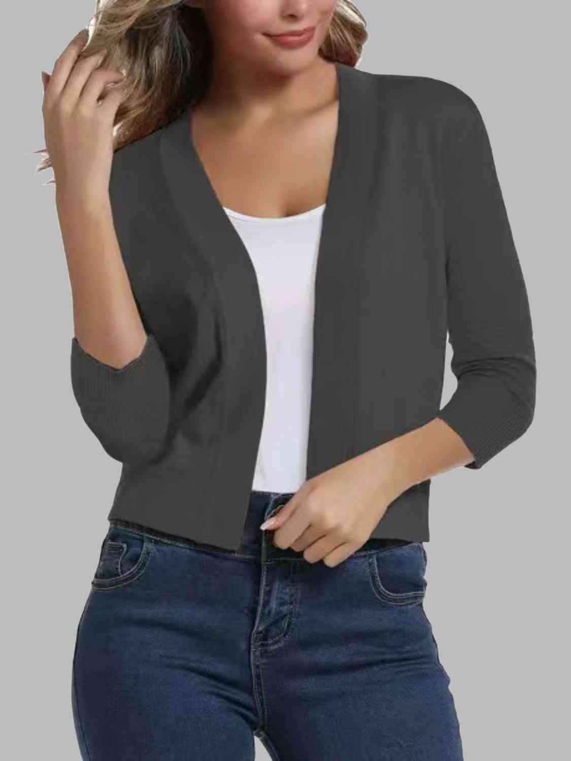 Open Front Cardigan - Ladyez