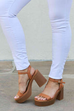 Weeboo Feel It Platform Heel Sandals - Ladyez
