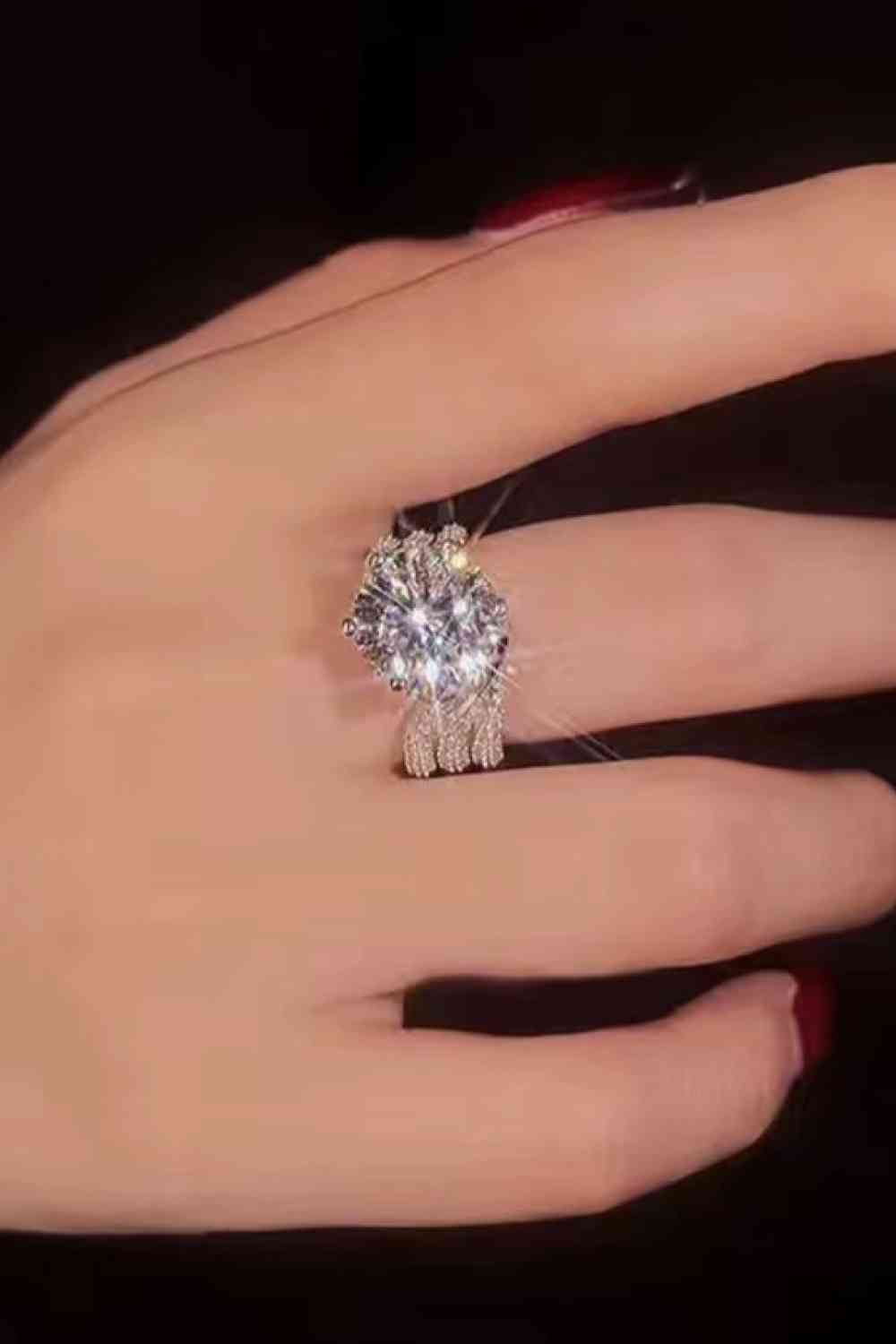 Adored 3 Carat Moissanite Three-Layer Ring - Ladyez