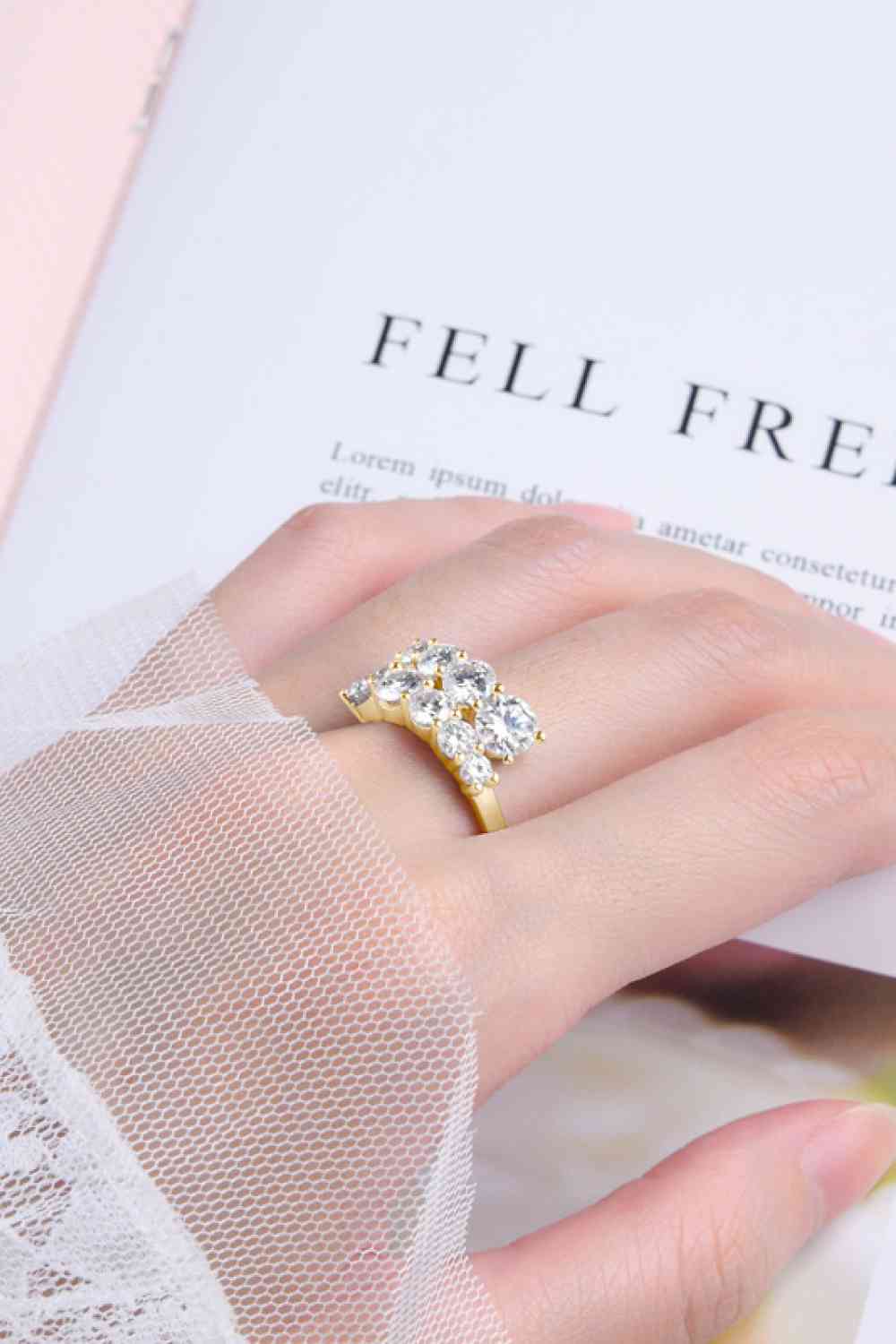 Adored Moissanite 925 Sterling Silver Ring - Ladyez