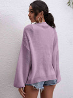 Button Down Dropped Shoulder Cardigan - Ladyez