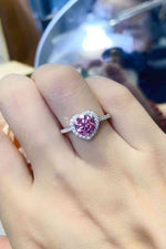 Lifelong Journey 1 Carat Moissanite Heart Ring - Ladyez