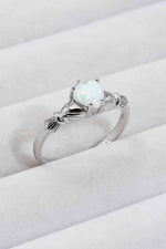 925 Sterling Silver Heart Opal Ring - Ladyez