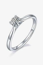 Moissanite 925 Sterling Silver Solitaire Ring - Ladyez