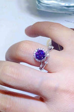 1 Carat Moissanite 925 Sterling Silver Ring - Ladyez