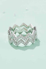 Adored Moissanite Zigzag Stacking Rings - Ladyez