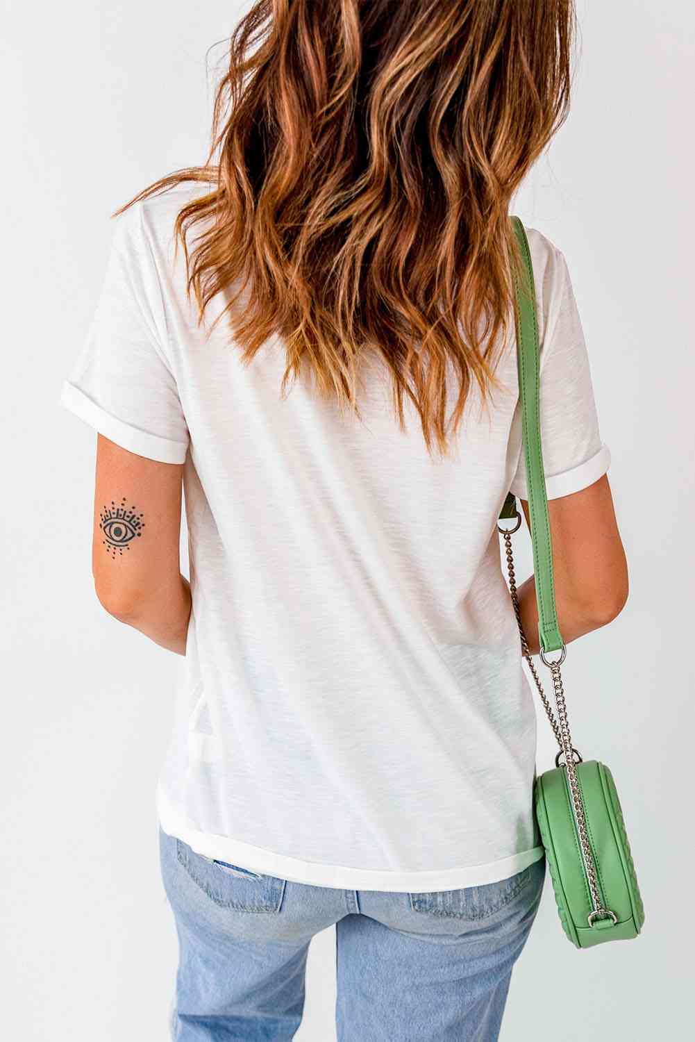 NASHVILLE TENNESSEE Cuffed Tee Shirt - Ladyez