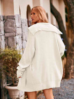 Dropped Shoulder Long Sleeve Cardigan - Ladyez
