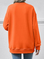 Round Neck Long Sleeve Sweatshirt - Ladyez