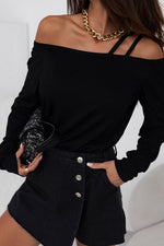 Off-Shoulder Spaghetti Strap Blouse - Ladyez